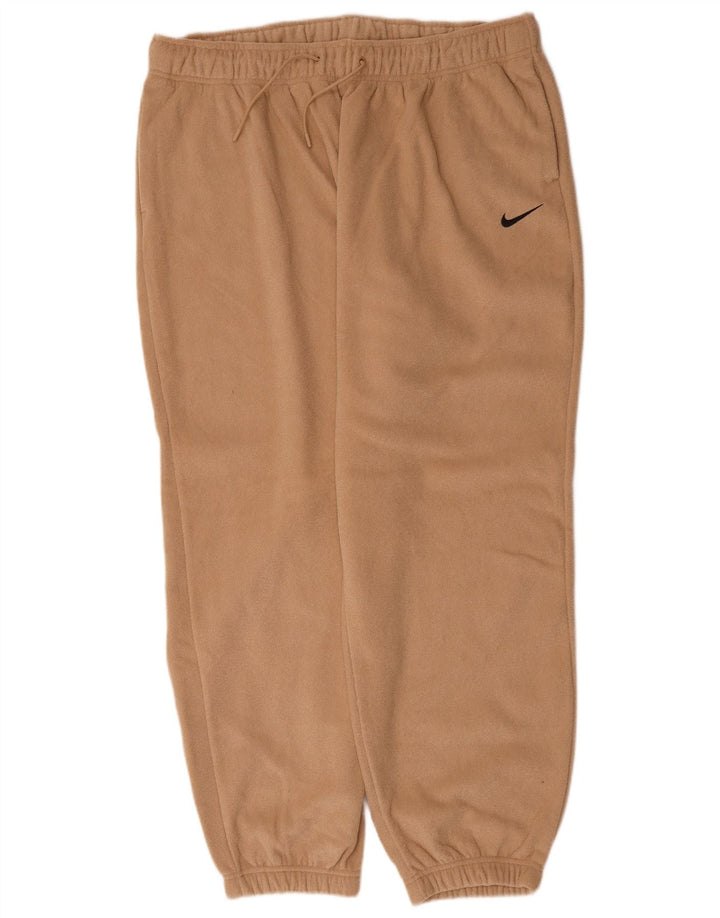 Nike Herre velour træningsdragt Bukser Joggers XL Beige Polyester