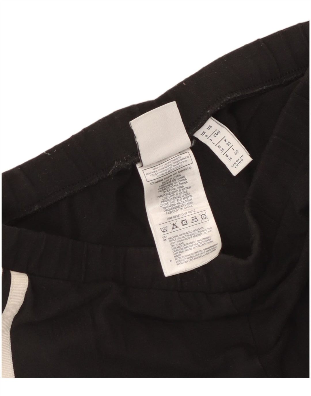 Adidas Dame Leggings UK 8 Small Black Bomuld