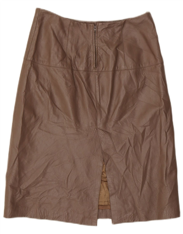 Vintage lædernederdel til kvinder IT 42 Medium W28 Brun