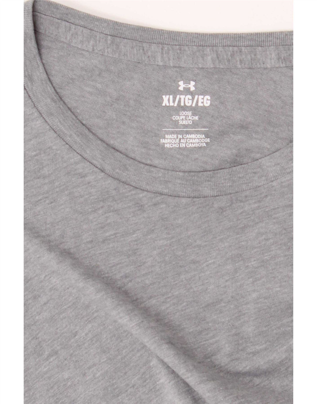 Under Armour Herre T-Shirt Top XL Grå Flecked
