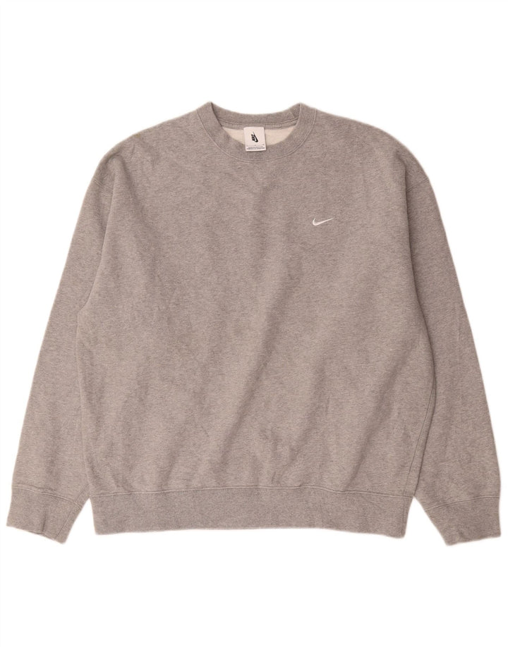 Nike Sweatshirt til mænd, stor grå bomuld