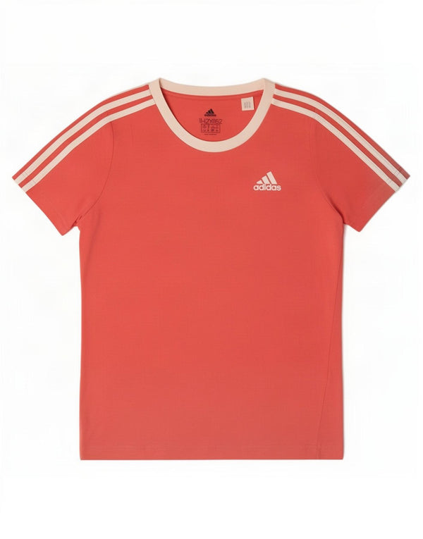 Adidas T-shirt top til piger 11-12 år Pink Colourblock Bomuld