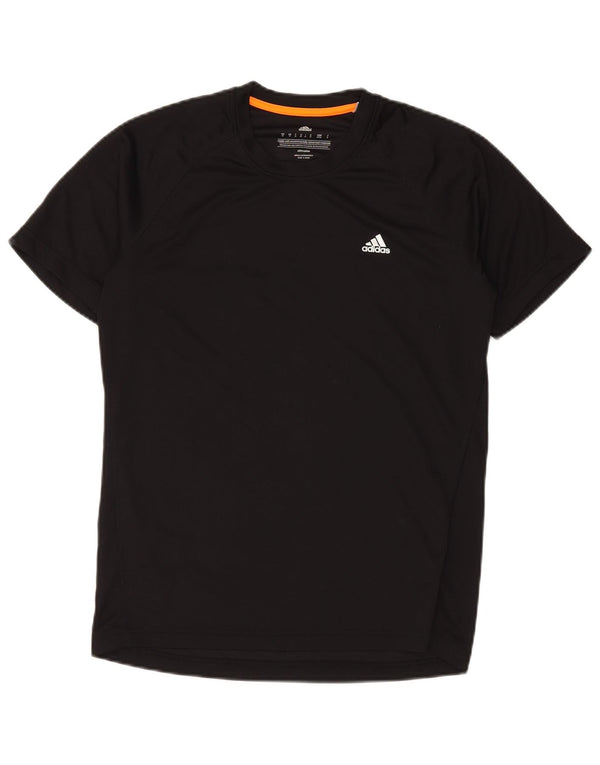 Adidas Herre Climalite T-Shirt Top Medium Sort Polyester