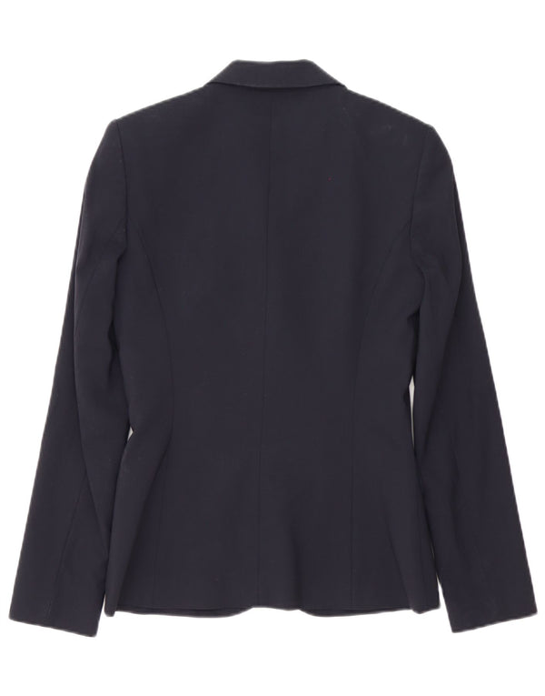Hugo Boss Dame 2-knaps blazerjakke UK 6 XS Marineblå Virgin Wool