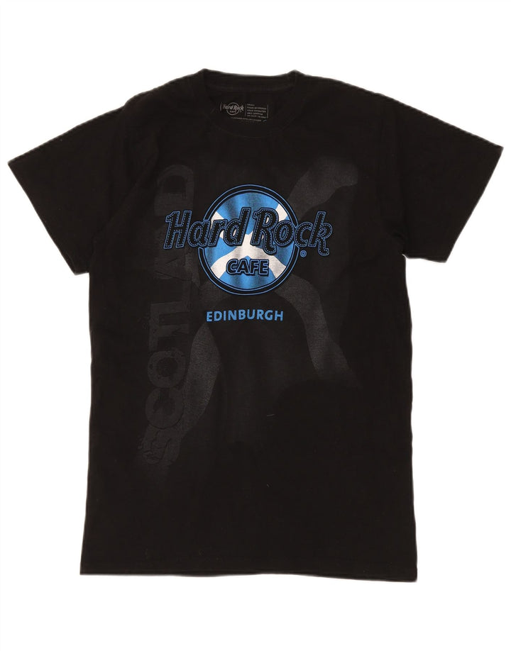HARD ROCK CAFE Herre Edinburgh Grafisk T-shirt Top Lille sort bomuld