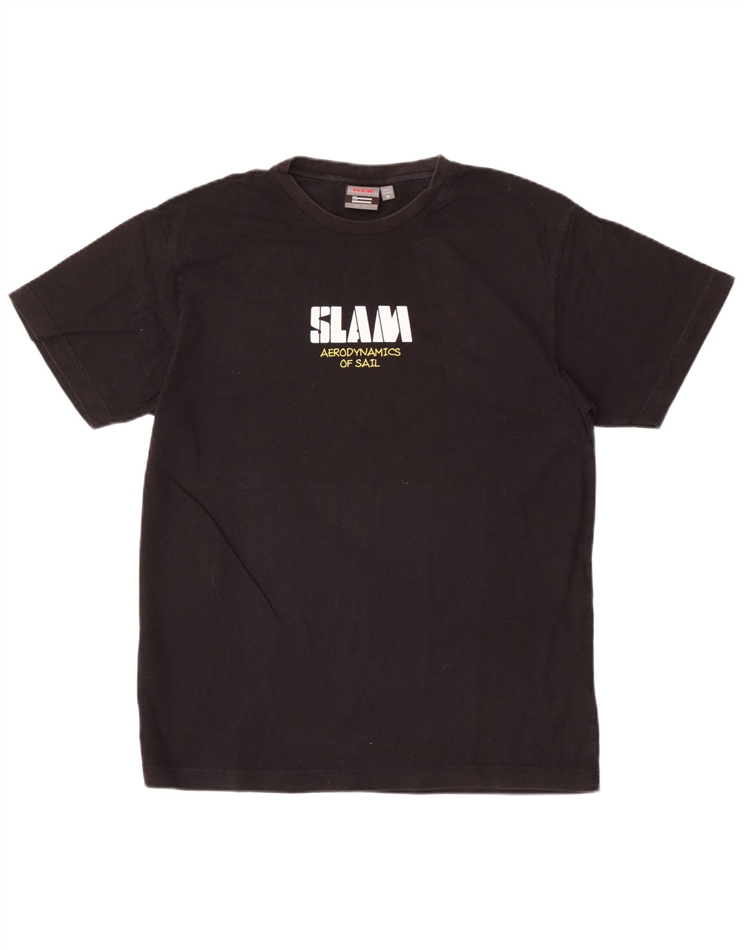 Slam Herre Grafisk T-Shirt Top Medium Sort Bomuld