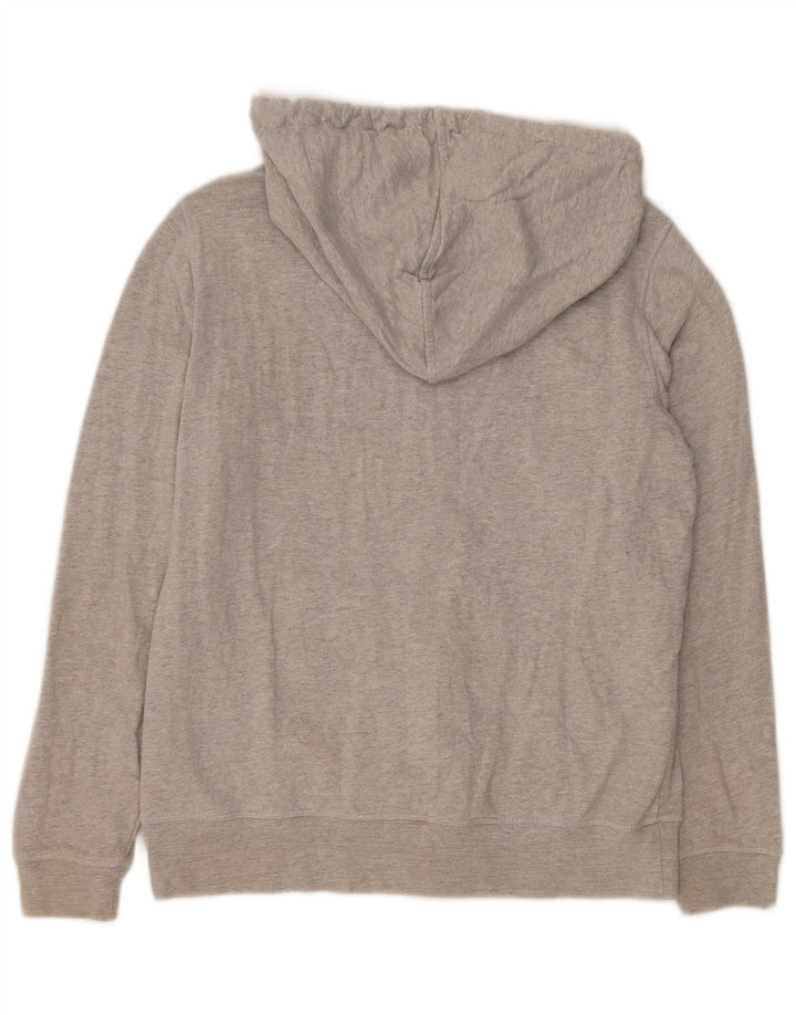 Marks & Spencer Dame Oversized hættetrøje med lynlås UK 10 Small Grey Bomuld