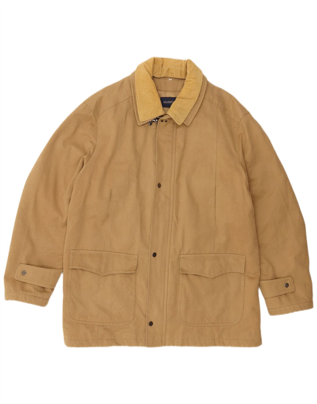 Mabrun Herre Windbreaker Jacket IT 52 XL Beige Bomuld