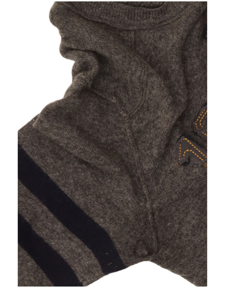 Replay Herre grafisk rund hals sweater lille grå stribet retro