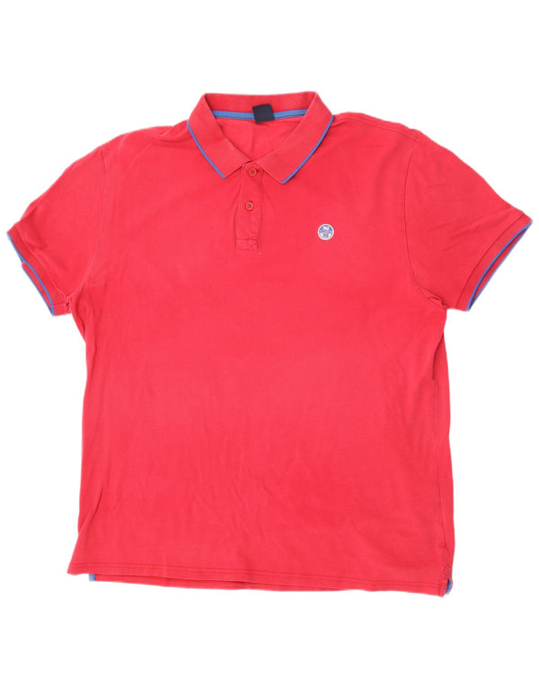 North Sails Mens Polo Shirt 2XL Pink Cotton