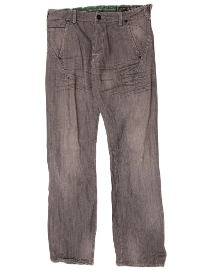 Rifle Herre Straight Jeans W34 L33 Grå Bomuld