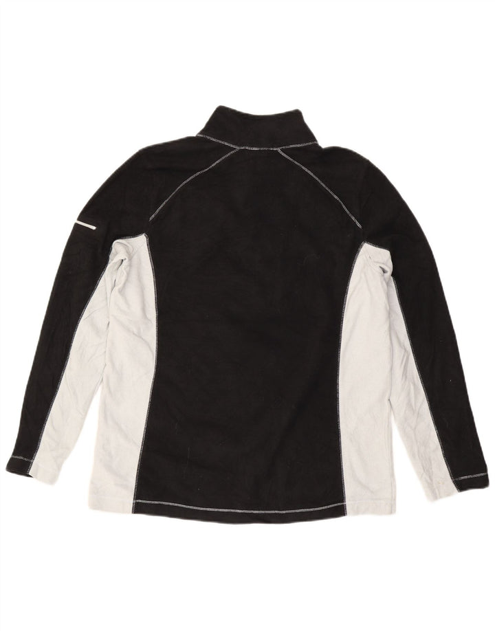 Eddie Bauer Fleece Jumper med lynlås til mænd Large Black Colourblock Polyester