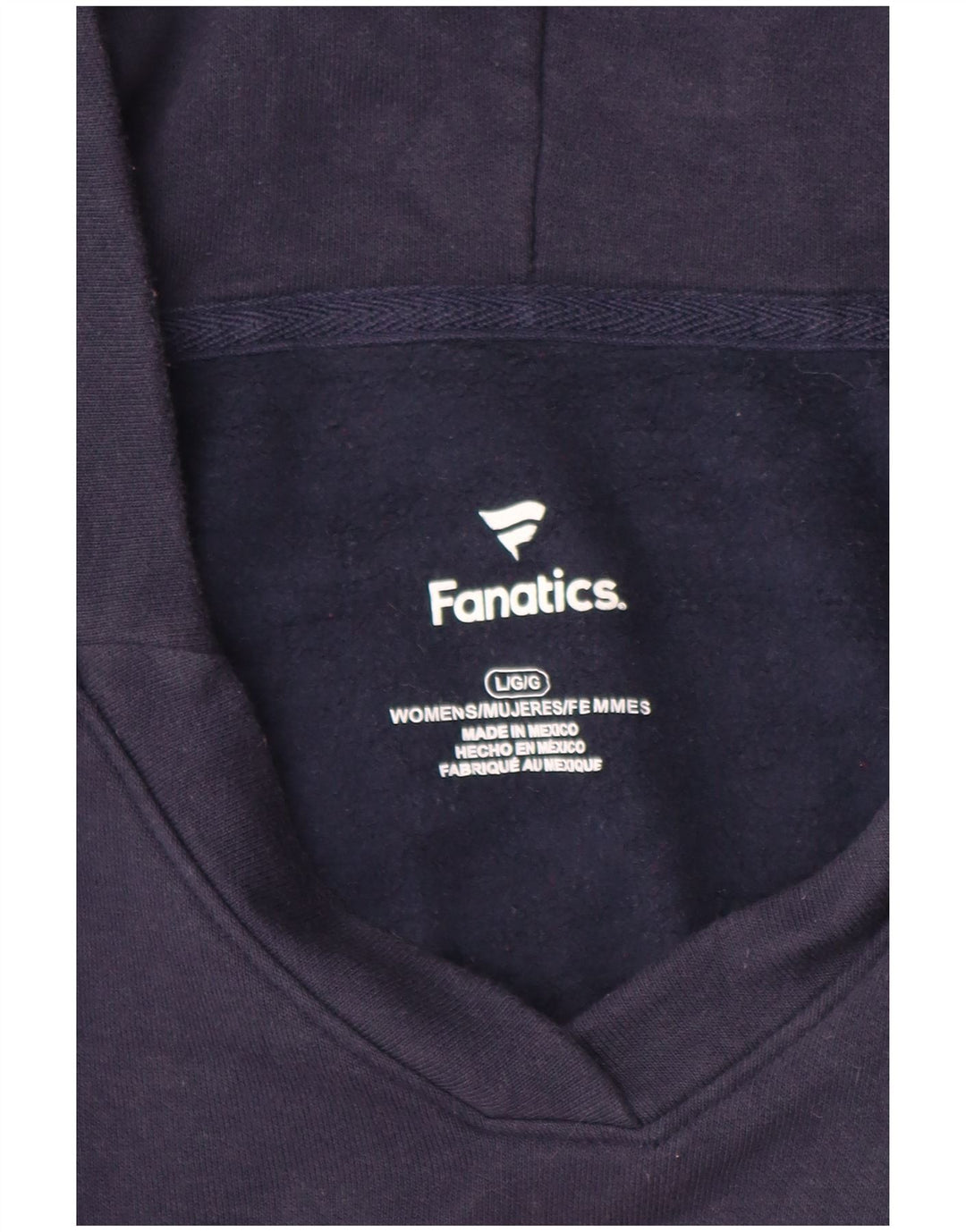 FANATICS Dame Chicago Bears Grafisk hættetrøje trøje UK 16 Large Navy Blue