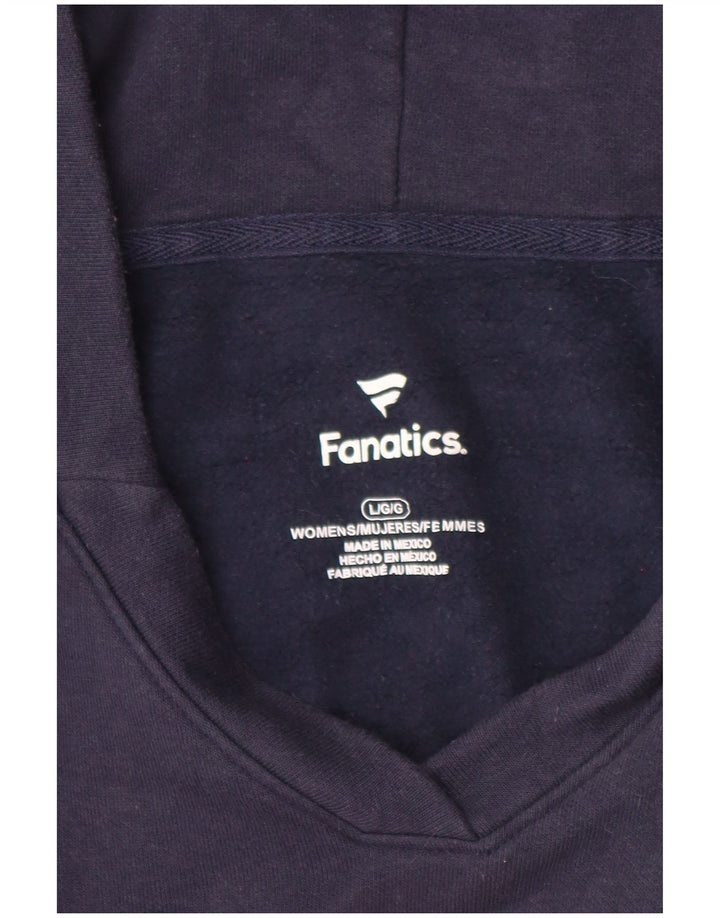 FANATICS Dame Chicago Bears Grafisk hættetrøje trøje UK 16 Large Navy Blue