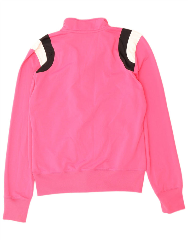 NIKE træningsdragt topjakke til kvinder UK 12 Medium Pink Colourblock Polyester