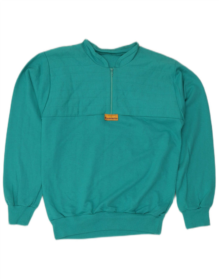 GLOBE TROTTER Sweatshirt med lynlås til kvinder UK 14 Medium Blue Bomuld