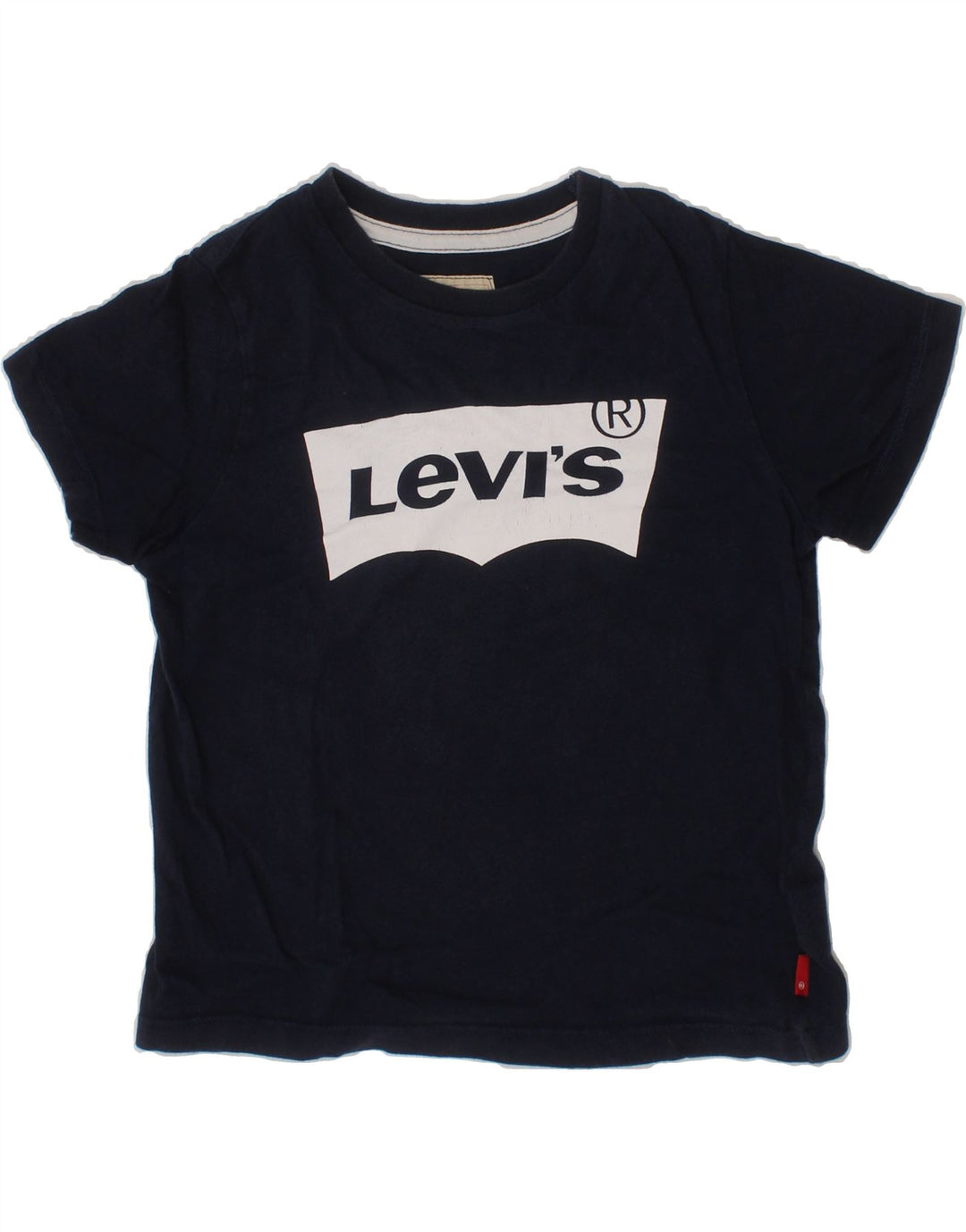 LEVI'S Boys Graphic T-Shirt Top 5-6 Years Navy Blue Cotton Vintage Levi's and Second-Hand Levi's from Messina Hembry 