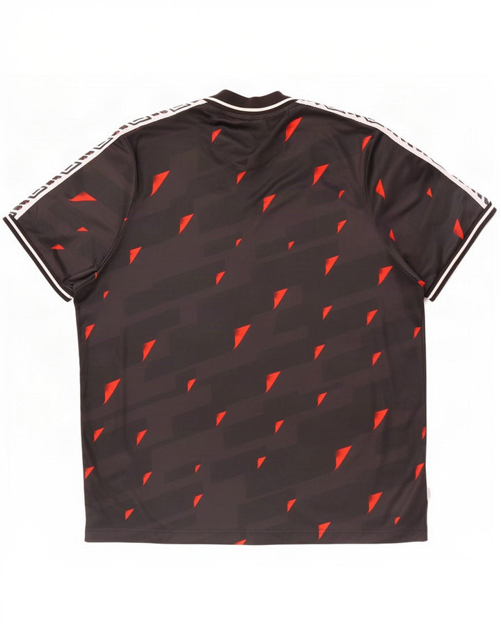 Umbro Herre Grafisk T-Shirt Top 2XL Sort Geometrisk Polyester
