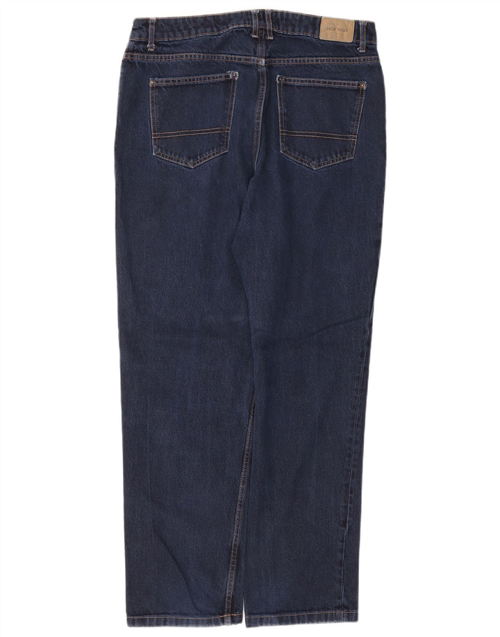 Jack Wills Straight Jeans til mænd W34 L32 Marineblå bomuld