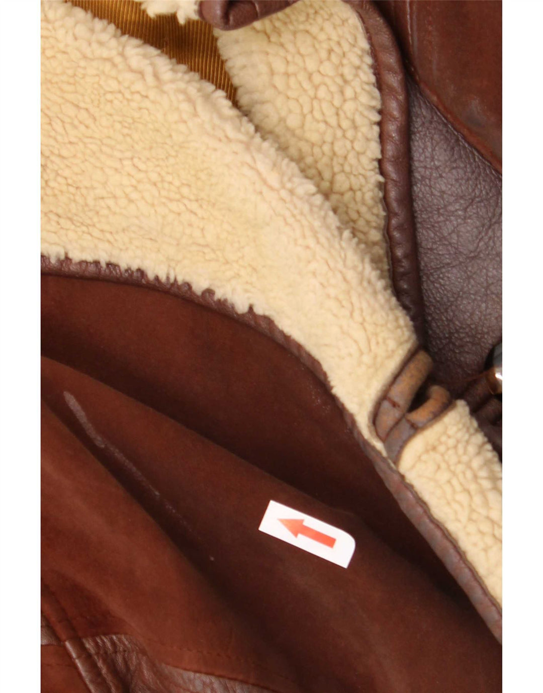 Maviche Womens Oversized Læderfrakke UK 12 Medium Brown Colourblock