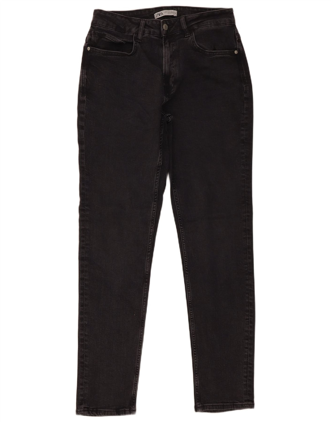 Zara Herre Slim Jeans EU 40 Medium W31 L31 Sort Bomuld