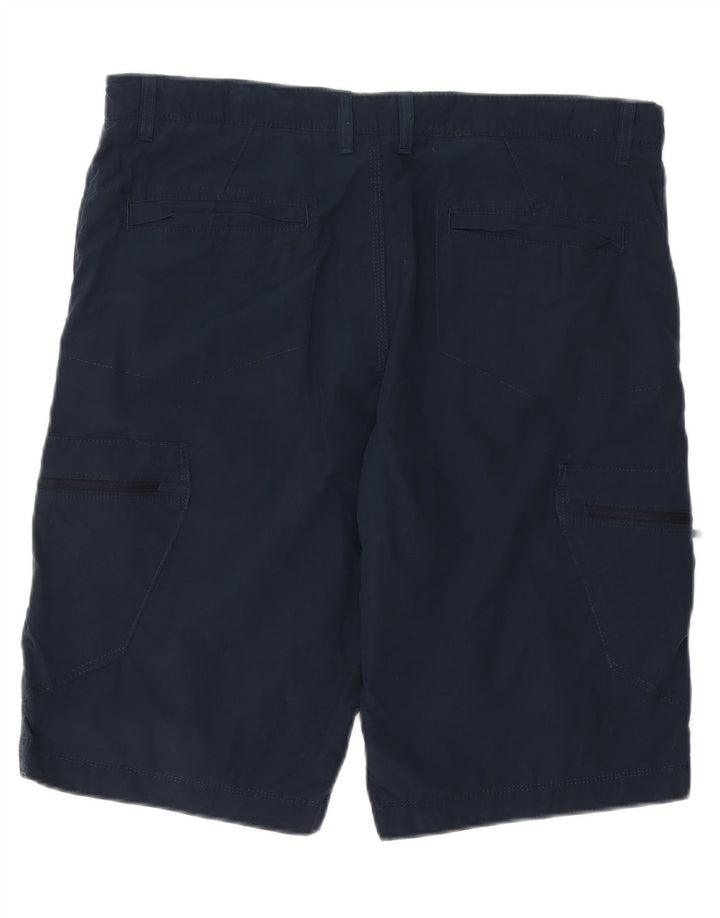 MARKS & SPENCER Herre Cargo Shorts W36 Large Navy Blue Polyester