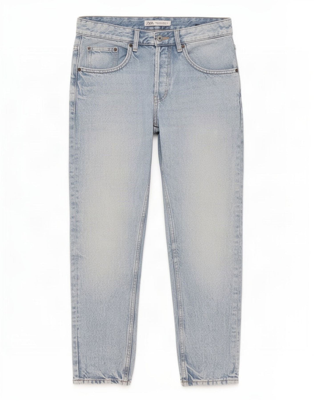 Zara Herre Slim Cropped Jeans EU 40 Medium W31 L26 Blå