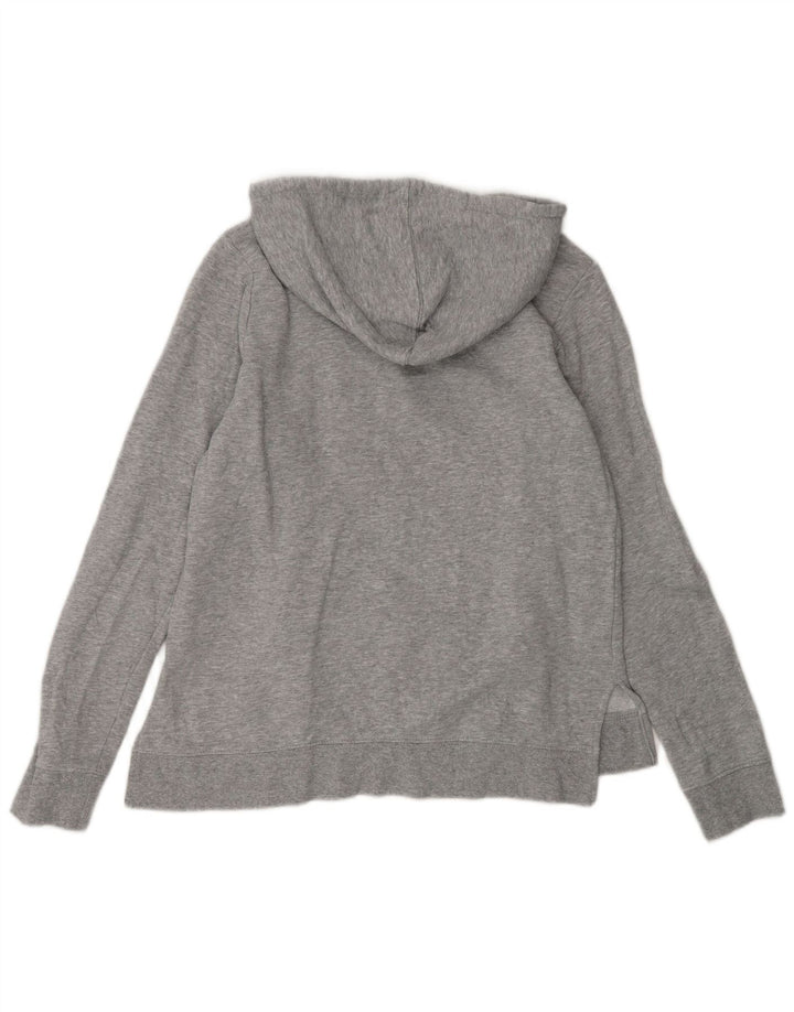 REEBOK Grafisk hættetrøje til kvinder UK 14 Mellemgrå flækket bomuld