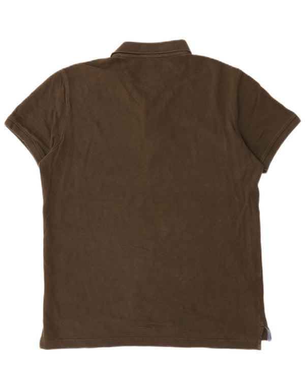 Massimo Dutti Herre Regular Fit Polo Shirt Medium Khaki Bomuld