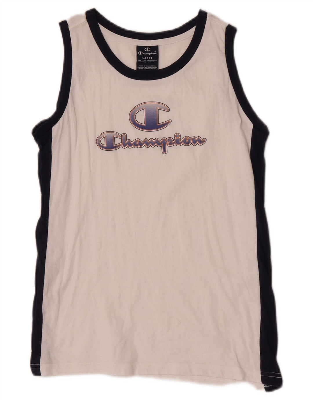 Champion Boys Grafisk Vest Top 11-12 år Stor hvid farveblok