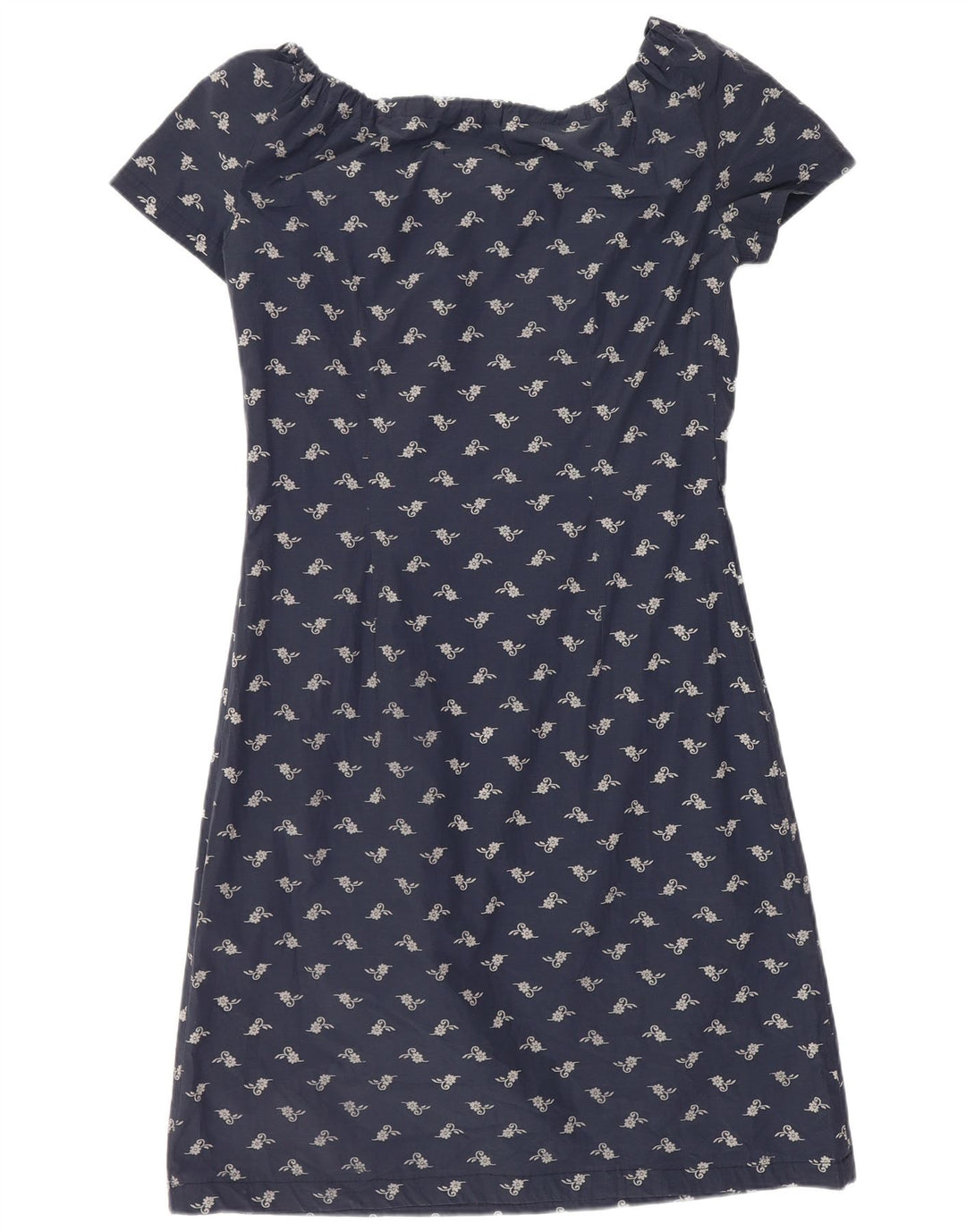 Superga Dame Off Shoulder Kjole UK 8 Small Navy Blue