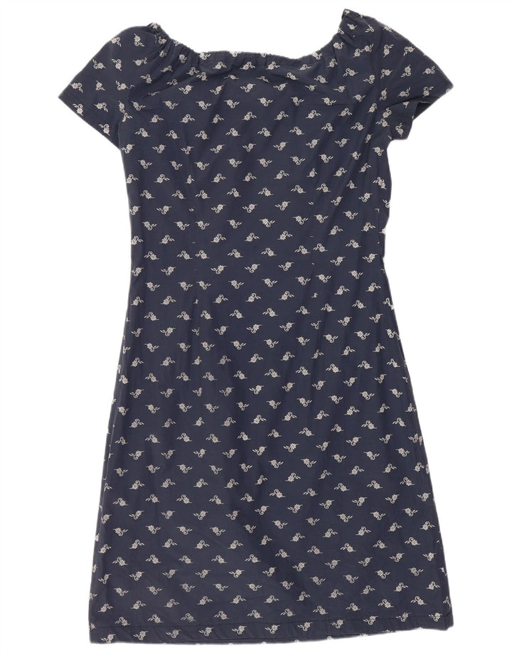Superga Dame Off Shoulder Kjole UK 8 Small Navy Blue