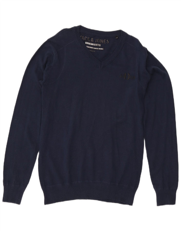 Jack & Jones Herre V-hals sweater Medium Marineblå Bomuld