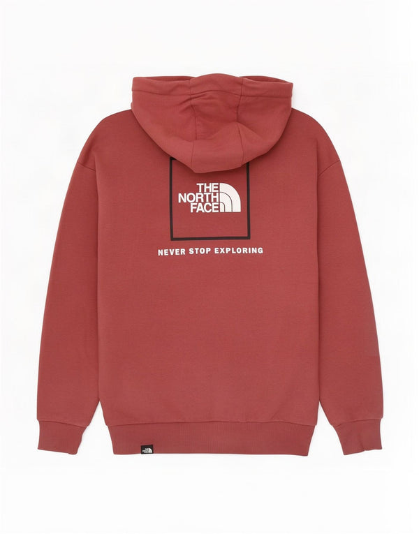 The North Face Graphic Hoodie Jumper UK 14 Medium Maroon Cotton