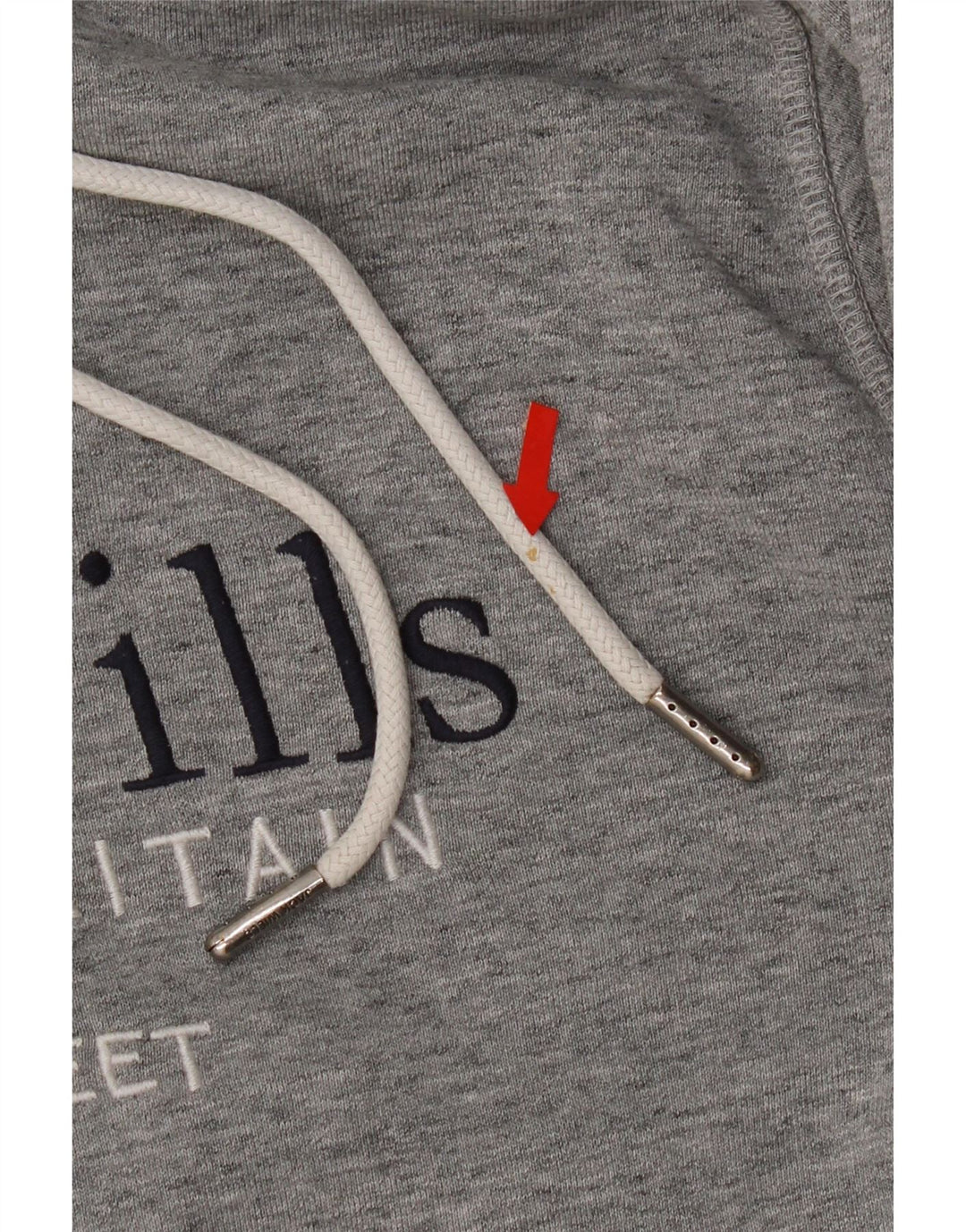 Jack Wills Herre grafisk hættetrøje Jumper Medium Grey Flecked Bomuld