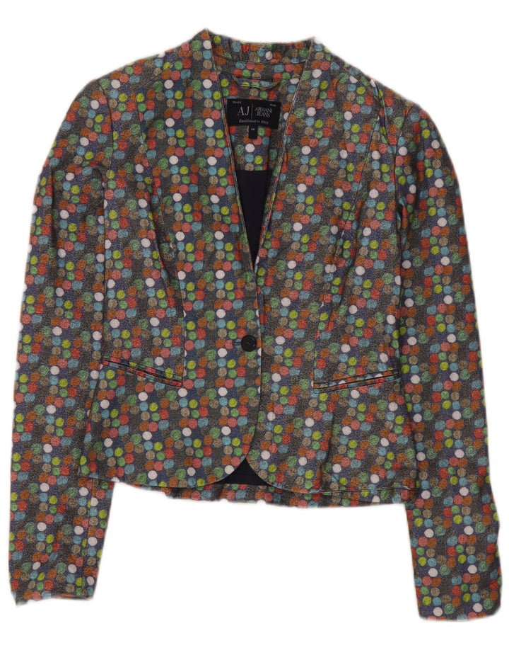ARMANI JEANS Dame Blazer Jacket IT 40 Lille flerfarvet Polka Dot