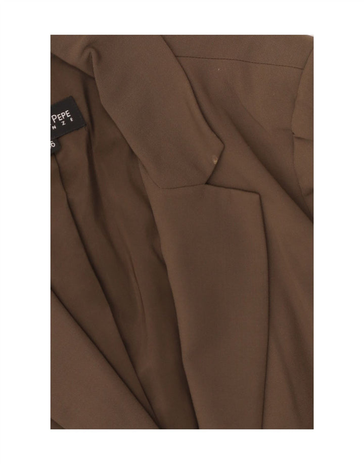 PATRIZIA PEPE Dame 2-knaps blazerjakke IT 46 Stor brun jomfruuld