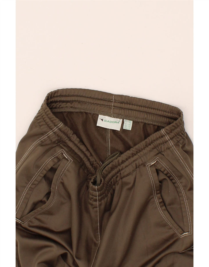 DIADORA Womens Tracksuit Trousers UK 10 Small  Brown Polyester Vintage Diadora and Second-Hand Diadora from Messina Hembry 