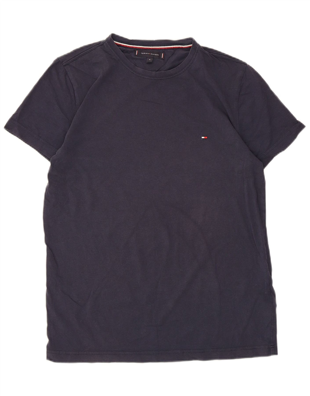 Tommy Hilfiger Herre T-Shirt Top Medium Marineblå Bomuld