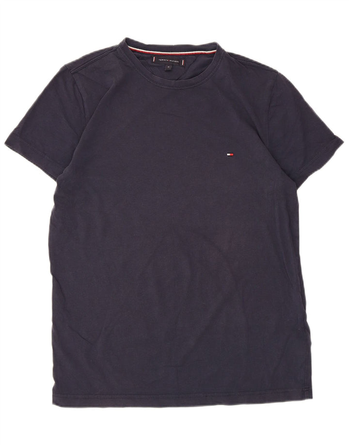 Tommy Hilfiger Herre T-Shirt Top Medium Marineblå Bomuld