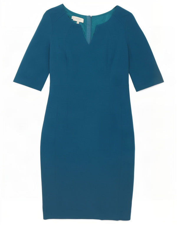 Hobbs Womens Sheath Dress UK 10 Small Blue Polyester