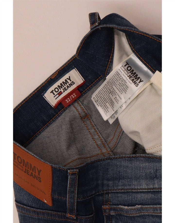 Tommy Hilfiger Herre Distressed Slim Jeans W32 L32 Marineblå Bomuld