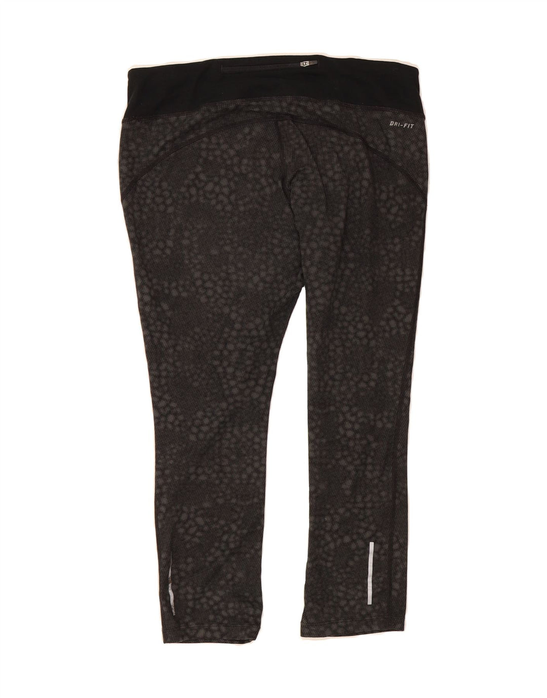 NIKE Womens Dri Fit Leggings UK 16 Large Grey Spotted Polyester Vintage Nike and Second-Hand Nike from Messina Hembry 