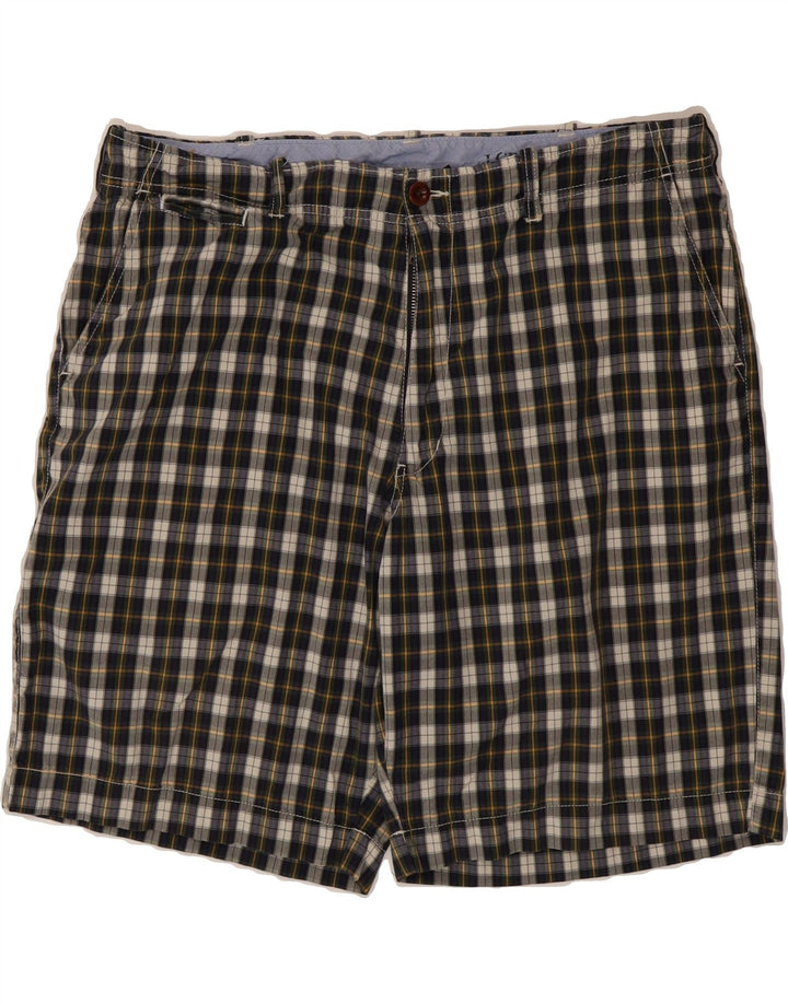 J. CREW Mens Chino Shorts W38 XL Grey Check Cotton Vintage J. Crew and Second-Hand J. Crew from Messina Hembry 