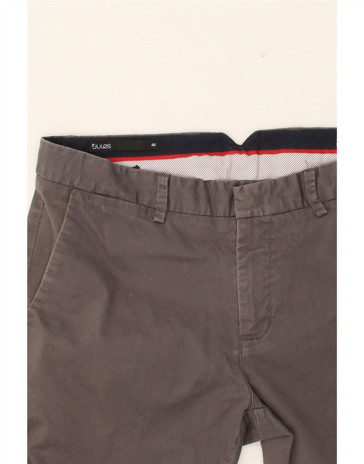 JULES Womens Straight Chino Trousers EU 40 Medium W32 L34 Grey Cotton Vintage Jules and Second-Hand Jules from Messina Hembry 