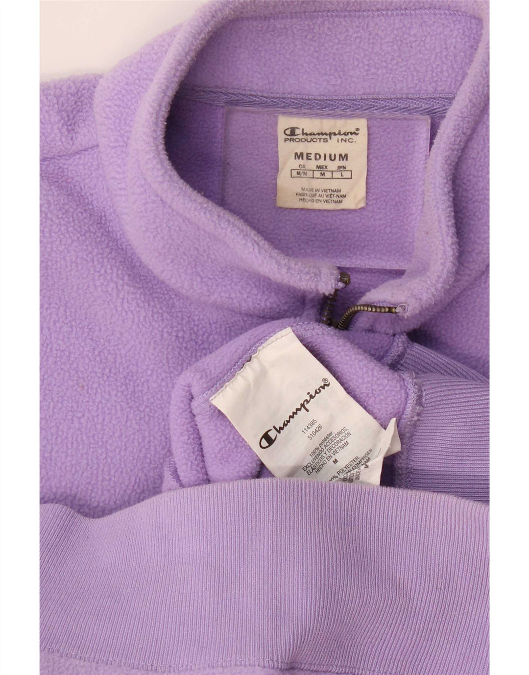 Champion Herre lynlås-hals Fleece Jumper Medium Lilla Polyester