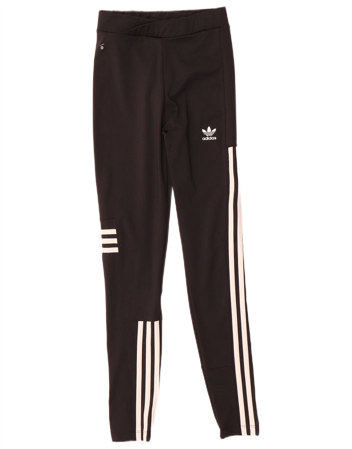 Adidas Dame Leggings UK 4/6 XS Sort Polyester