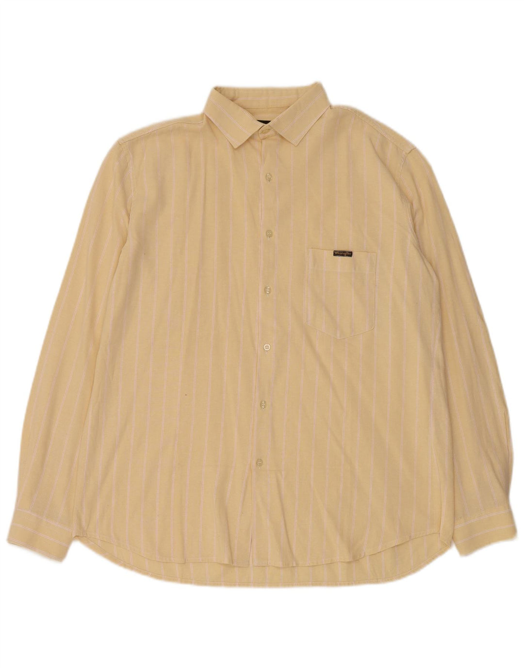 Wrangler herreskjorte str. 16 Stor gul nålestribe
