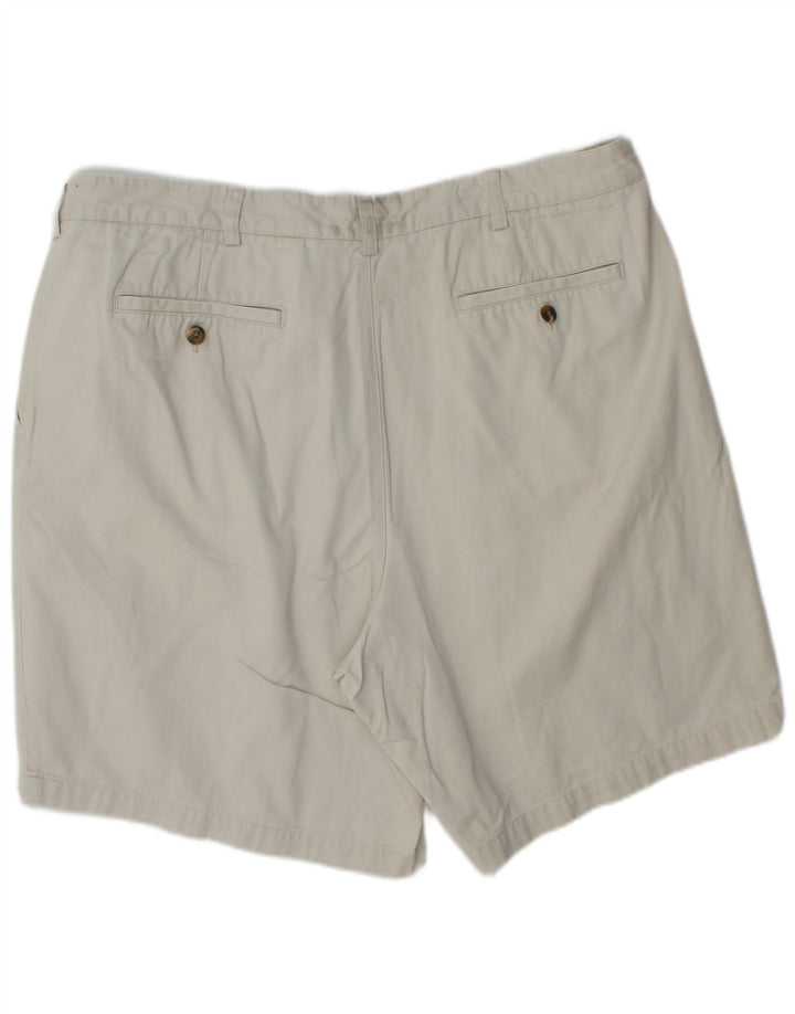 EDDIE BAUER Herre Pegged Chino Shorts W40 XL Hvid Bomuld