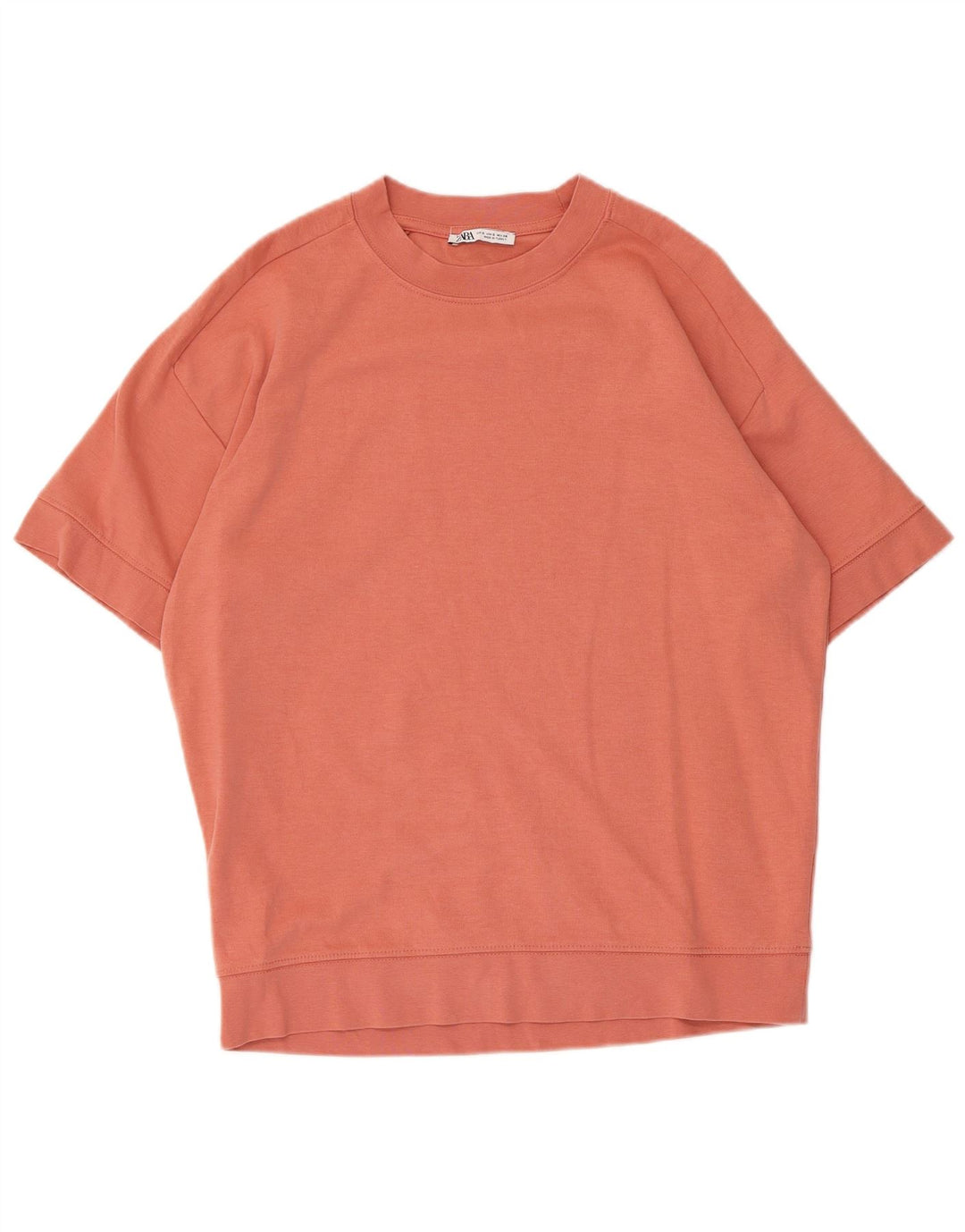 Zara Kortærmet Oversized Sweatshirt Jumper UK 10 Small Pink